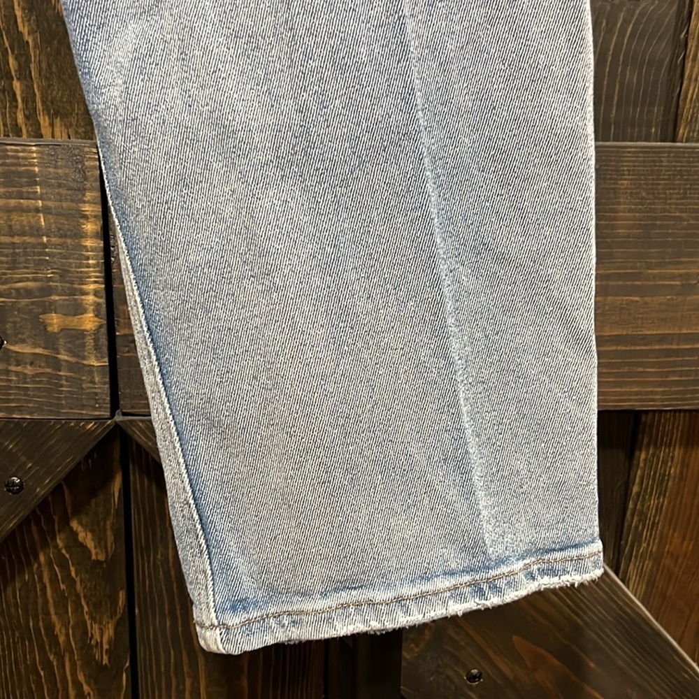 Almost Famous Jeans 5 Destroyed High Rise Ankle Grunge Casual Straight Leg Light - Picture 7 of 9